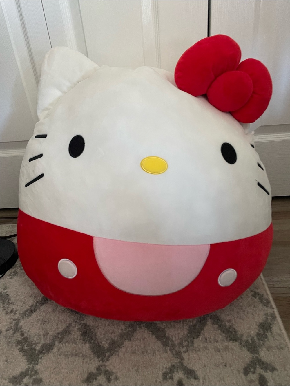 Hello Kitty Plush Accent Pillow in White, Red, Pink and Yellow